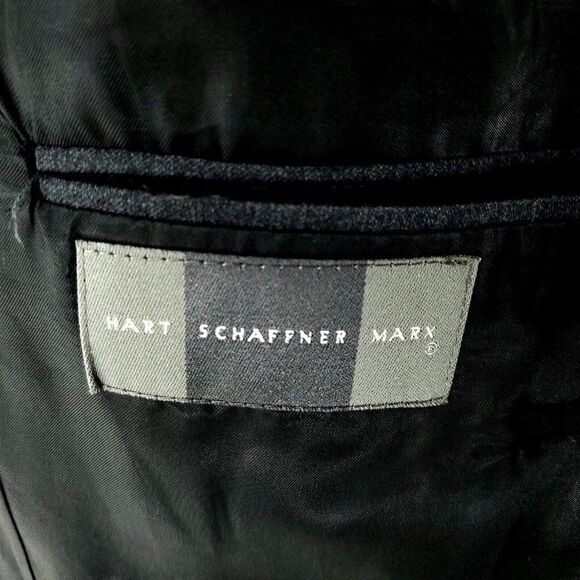 Hart Schaffner Marx Wool 2 Button Blazer 40R Gray 40R‎ Gray Made In USA - Picture 7 of 11